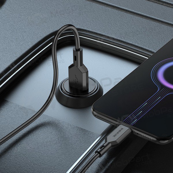 Cargador automobilinis Borofone BZ18 Quick Charge 3.0 18W + MicroUSB (negro)
