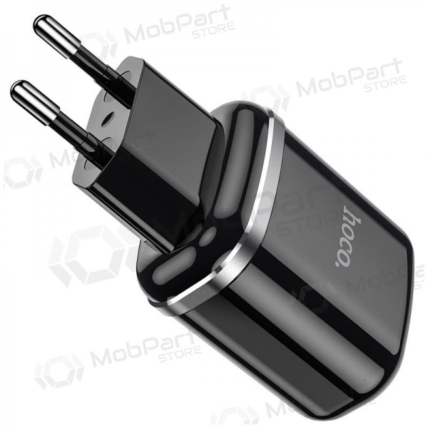Cargador Hoco N4 x 2 USB  jungtimis (2.4A) (negro)