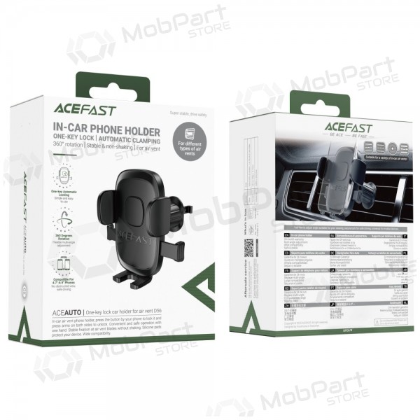 Soporte de teléfono para automóvil Acefast D56 para rejillas de ventilación 4.7-6.9 pulgadas.