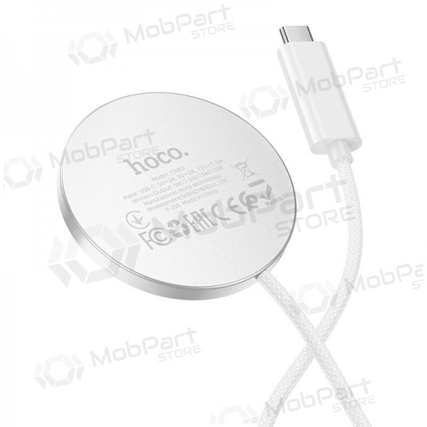 Cargador inalámbrico Hoco CW63 15 W Qi2 blanco