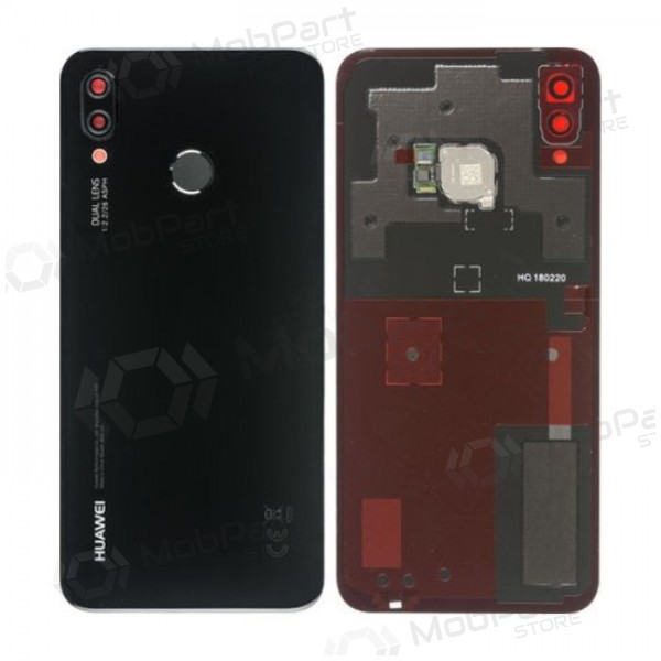 Huawei P20 Lite tapa trasera de la batería negro (Midnight Black) (usada grade B, original)