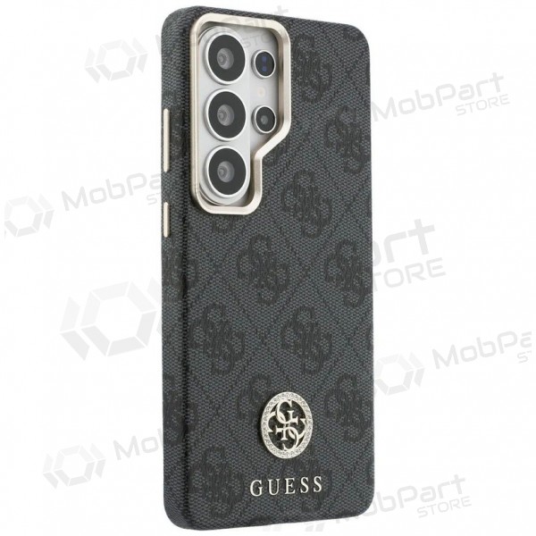 Funda para Samsung Galaxy S26 Ultra - Guess PU Leather 4G Strass Logo Gold Frame Magnetic (negra)