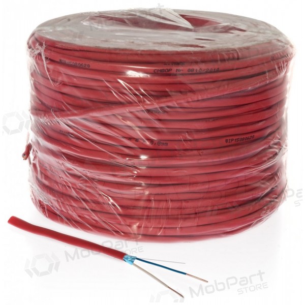 Cable blindado resistente al fuego Bitner YnTKSYekw 2x0.8mm (100m, Eca, monolítico).