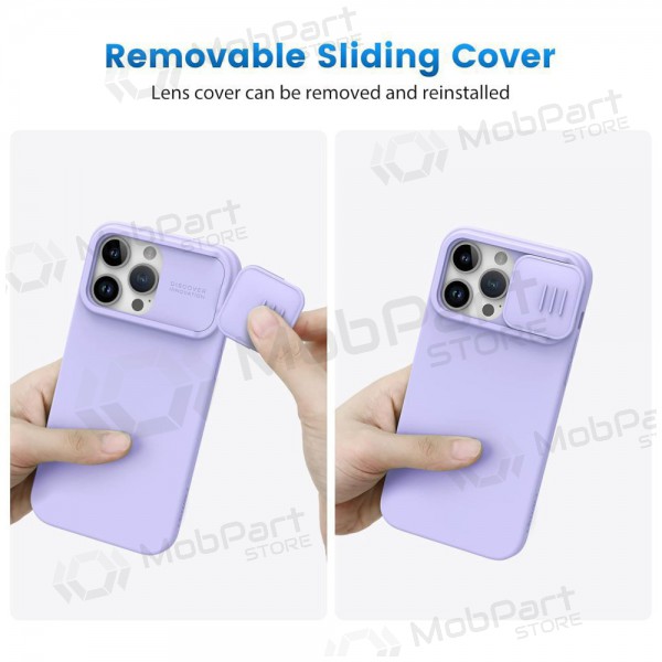 Apple iPhone 15 Plus funda „Nillkin Silicone“ (šviesiai violeta) Apple iPhone 15 Plus funda „Nillkin Silicone“ (šviesiai violeta)