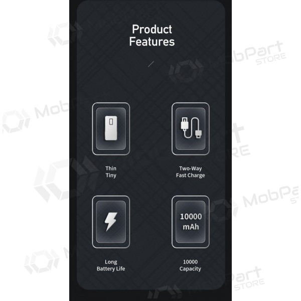 Batería externa Power Bank Awei P5K 5V/2.1A 10000mAh negro