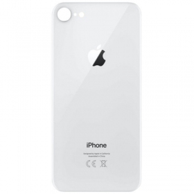 Apple iPhone 8 tapa trasera de la batería (plata) (bigger hole for camera)