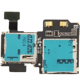 Samsung i9500 Galaxy S4 / i9505 Galaxy S4 SIM y microSD tarjetas lizdo conector