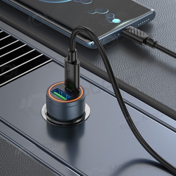 Cargador de coche Hoco Z57A 30 W USB-C + USB-A con cable USB-C de 1 m
