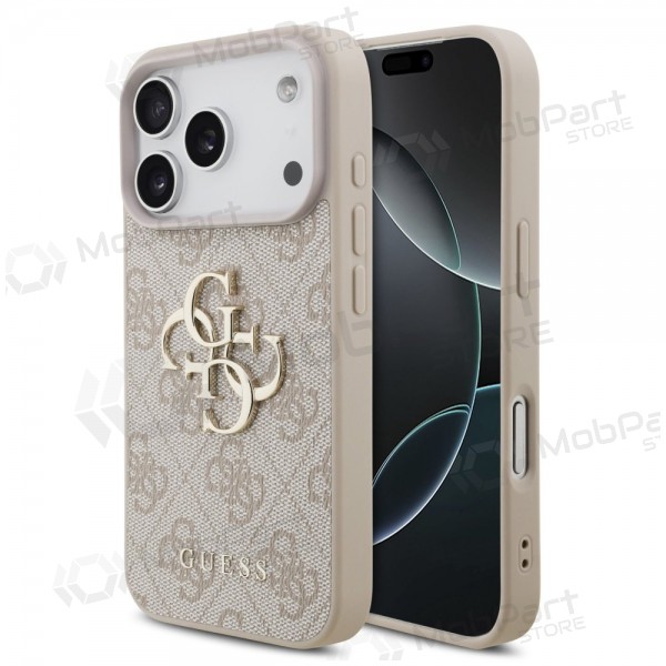 Funda para Apple iPhone 17 Pro - Guess PU 4G Metal Logo (rosa)