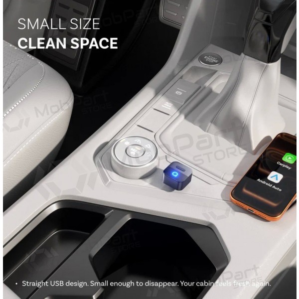 Adaptador inalámbrico CarPlay / Android Auto Ottocast Mini Pico CA525-T negro