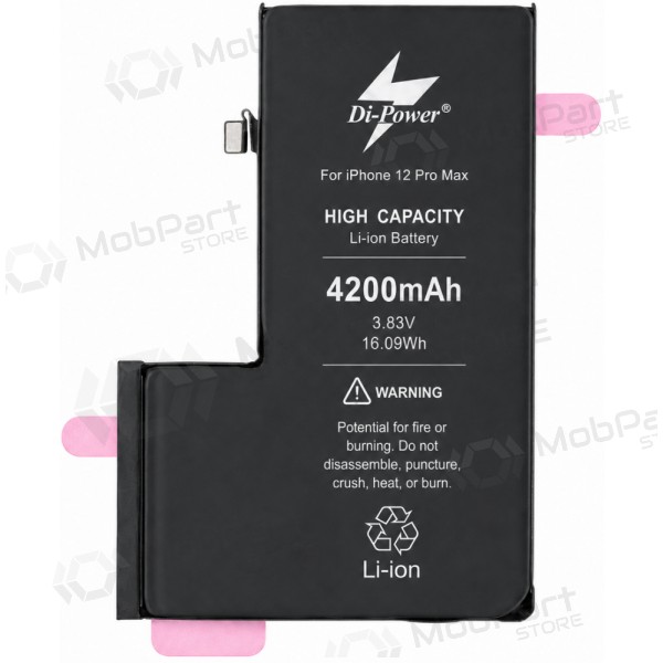 Batería para Apple iPhone 12 Pro Max, Di-Power 4200 mAh (capacidad aumentada)