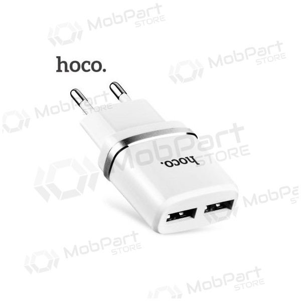 Cargador HOCO C12 Smart Dual USB (5V 2.4A) (blanco)