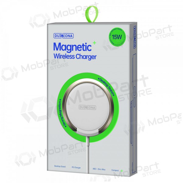 Cargador inalámbrica DUZZONA W1 MagSafe 15W (blanco)