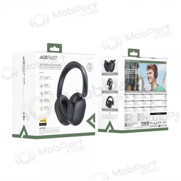 Auriculares bluetooth Acefast H12 Hybrid ANC Bluetooth negros