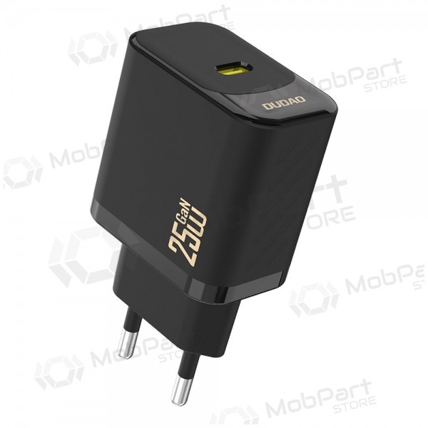 Cargador de teléfono Dudao A27 25 W GaN USB-C negro