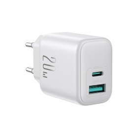 Cargador Joyroom JR-TCF21 USB-C/USB-A PD20W blanco