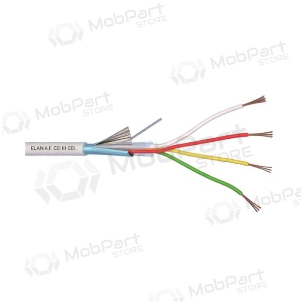ELAN cable de seguridad estañado y apantallado 4x0.22