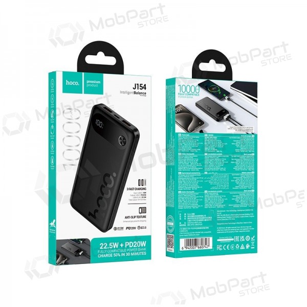 Batería externa Power Bank Hoco J154 22.5W 10000mAh negro