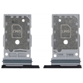 Soporte de tarjeta SIM para Samsung Galaxy S24 FE (plateado) (original)