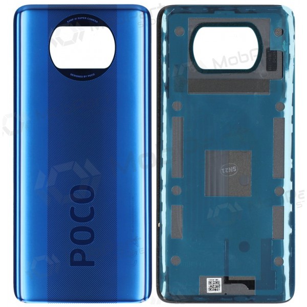 Xiaomi Poco X3 Pro / X3 / X3 NFC tapa trasera de la batería (azul) (original) (service pack) Xiaomi Poco X3 Pro / X3 / X3 NFC tapa trasera de la batería (azul) (original) (service pack)