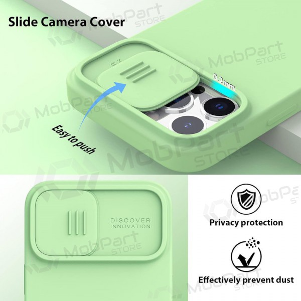 Apple iPhone 15 funda „Nillkin Silicone“ (verde claro)