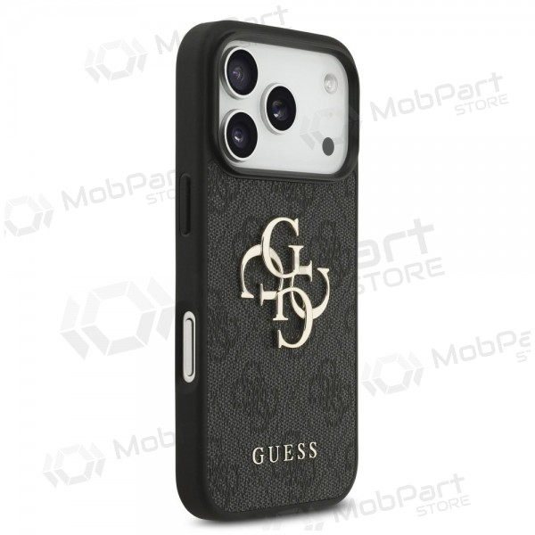 Funda para Apple iPhone 17 Pro -Guess PU 4G Metal Logo Strap- (negra)