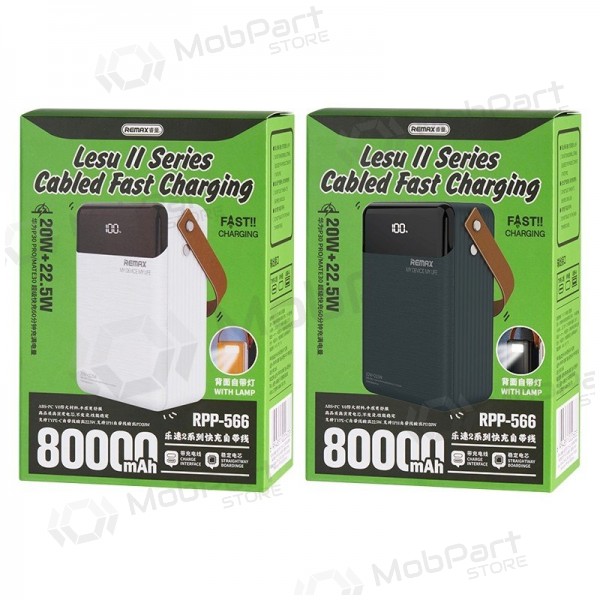 Batería externa Power Bank Remax RPP-566 22.5W 80000mAh gris