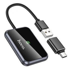 Adaptador CarPlay Hoco HU1 inalámbrico negro