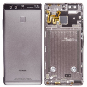 Huawei P9 tapa trasera de la batería gris (Titanium Grey) (usada grade C, original)