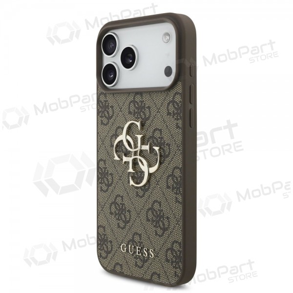 Funda para Apple iPhone 17 Pro Max - Guess PU 4G Metal Logo (marrón)