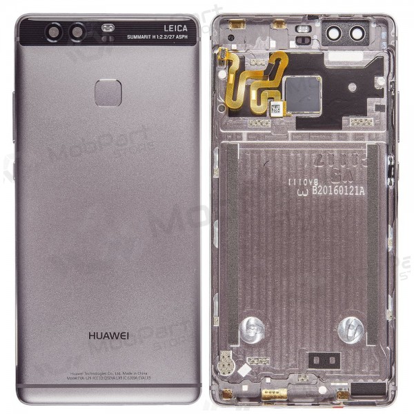Huawei P9 tapa trasera de la batería gris (Titanium Grey) (usada grade C, original) Huawei P9 tapa trasera de la batería gris (Titanium Grey) (usada grade C, original)