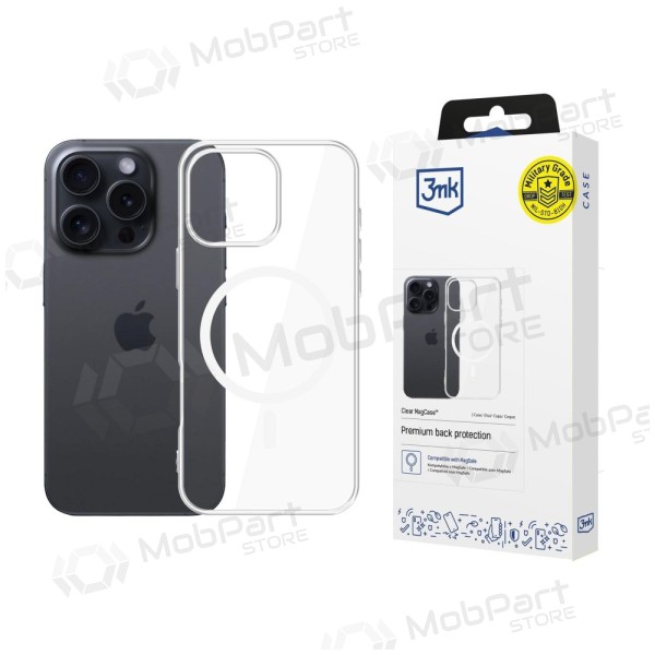 Funda para Apple iPhone 16 Pro - 3MK Clear MagCase (transparente)