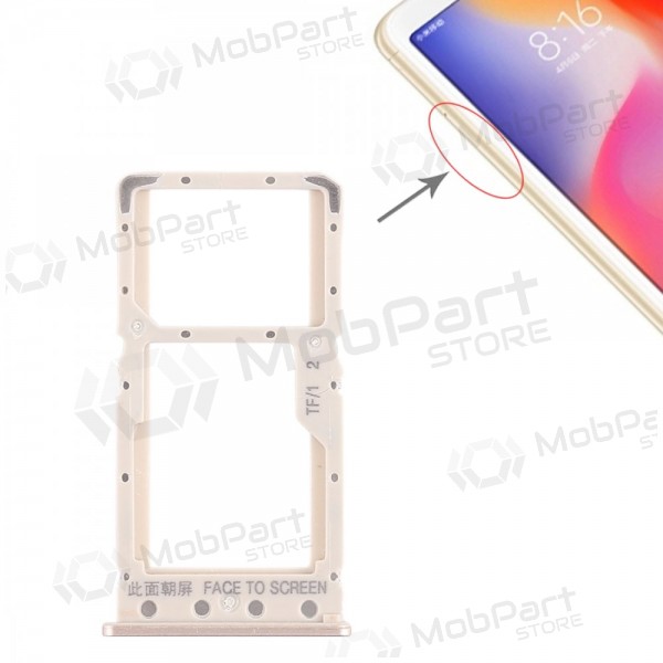 Xiaomi Redmi 6 / 6A Titular de la tarjeta SIM (dorado)