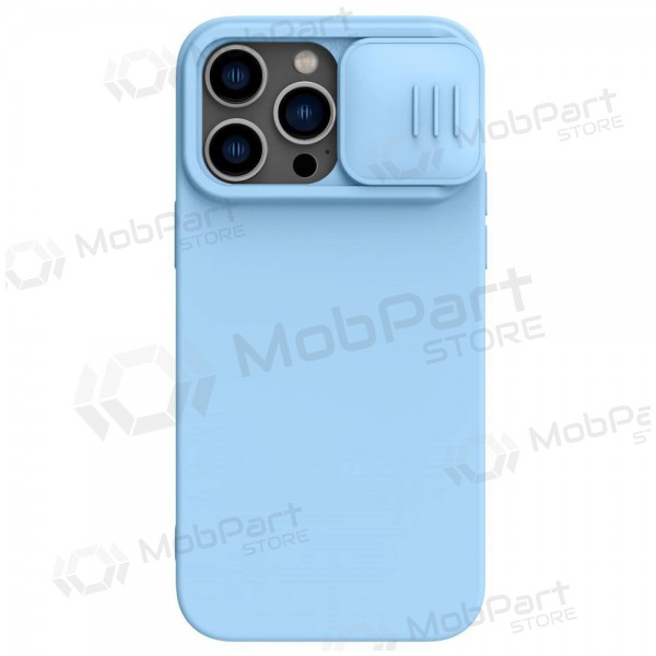 Funda para Apple iPhone 14 -Nillkin Silicone- (azul claro)
