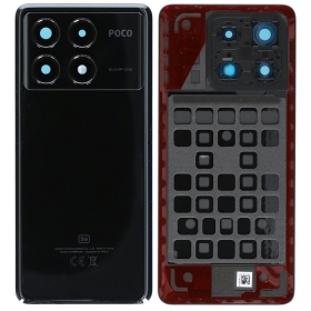 Tapa trasera para Xiaomi POCO X6 Pro 5G (negra) (original)