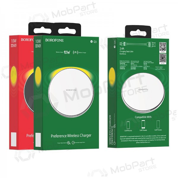 Cargador inalámbrica Borofone BQ3 (10W) (plata)