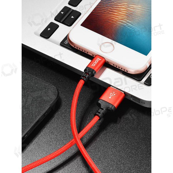 USB cable Hoco X14 Lightning (rojo / negro) 1.0m