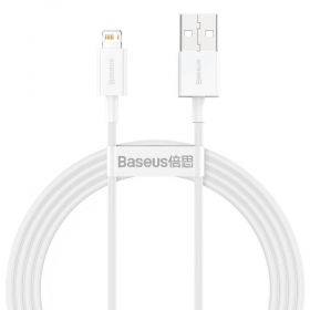USB cable Baseus Superior Lightning 2.4A 1.5m (blanco) CALYS-B02