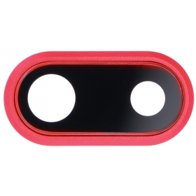 Apple iPhone 8 Plus Cristal camara (rojo) (con un marco)