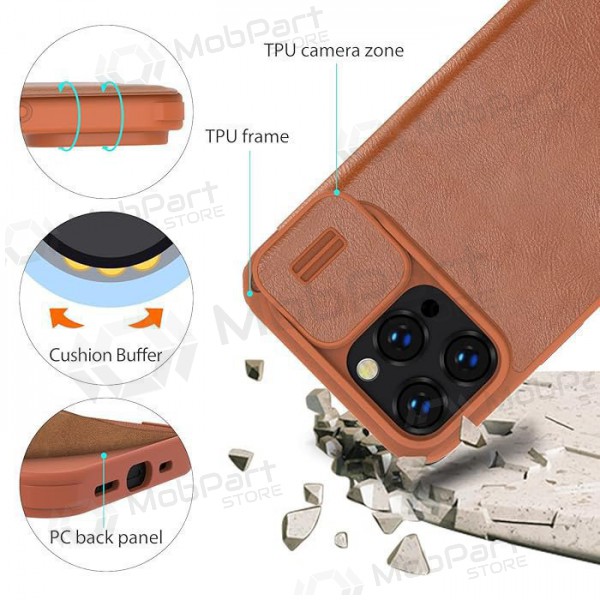 Apple iPhone 14 Pro funda „Nillkin Leather“ (marrón)