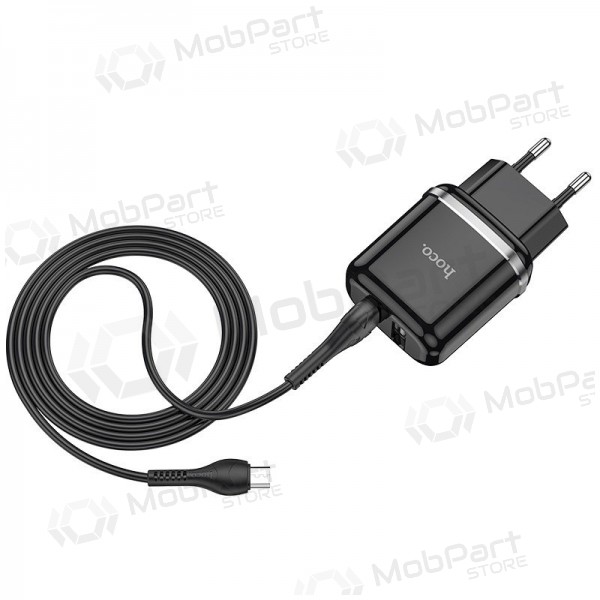 Cargador Hoco N4 + microUSB (2.4A) (negro)