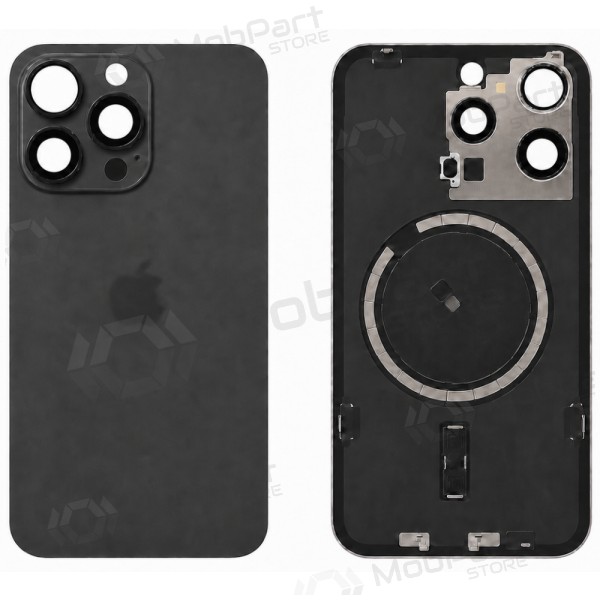 Tapa trasera para Apple iPhone 15 Pro Max (negro) (Premium)