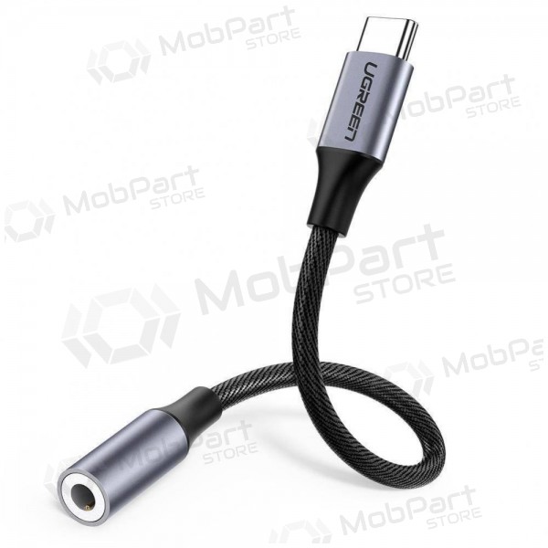 Adaptador de audio Ugreen AV161 USB-C a 3.5 mm gris