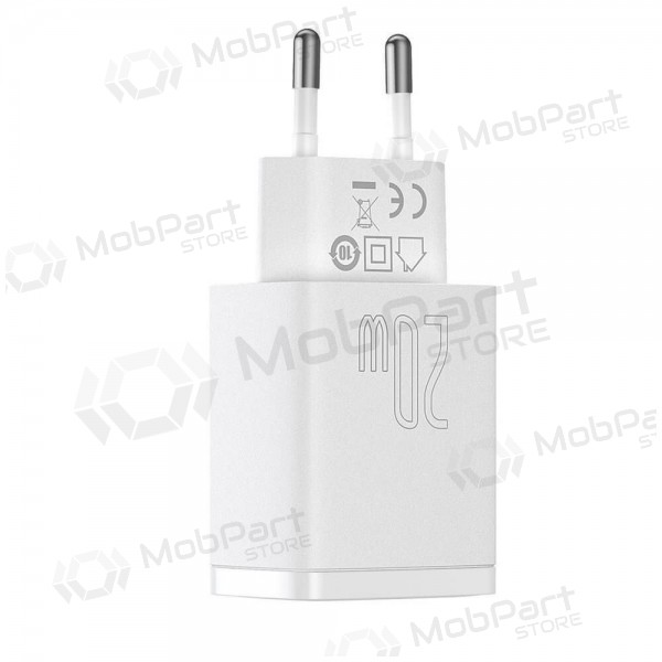 Cargador Baseus USB + Type-C 20W CCXJ-B02 (blanco)