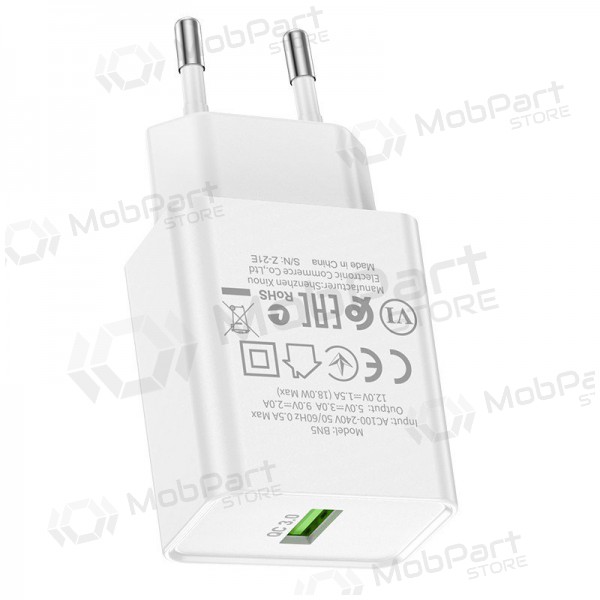 Cargador Borofone BN5 QC 3.0 18W (blanco)