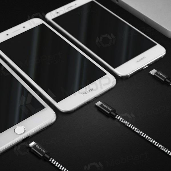 Cable USB Dux Ducis K-ONE 3 en 1 microUSB-Lightning-Type-C FastCharging 1,2 m