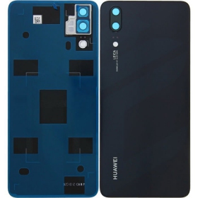 Huawei P20 tapa trasera de la batería (negro) (usada grade C, original)