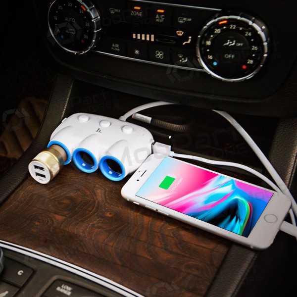 Cargador de coche - šakotuvas Hoco C1 2xUSB 3xconnector (3.1A) Cargador de coche - šakotuvas Hoco C1 2xUSB 3xconnector (3.1A)