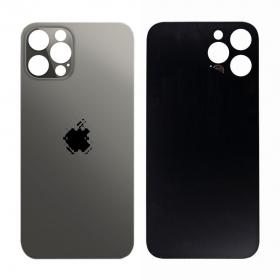 Apple iPhone 12 Pro tapa trasera de la batería (negro) (bigger hole for camera)