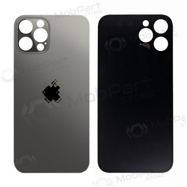 Apple iPhone 12 Pro tapa trasera de la batería (negro) (bigger hole for camera)
